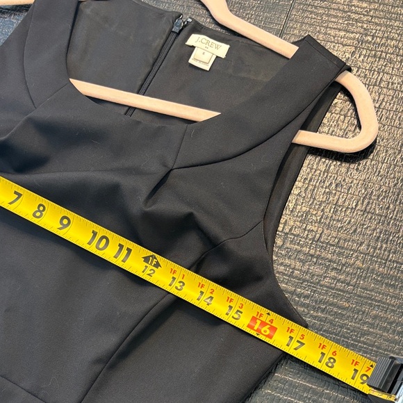 J. Crew Wool Blend Sleeveless Sheath Black Career Dress Size 6 - Picture 2 of 11